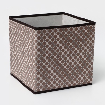Stelly box for storage of the Brown Dauline, 25 × 25 × 25 cm, brown color-4