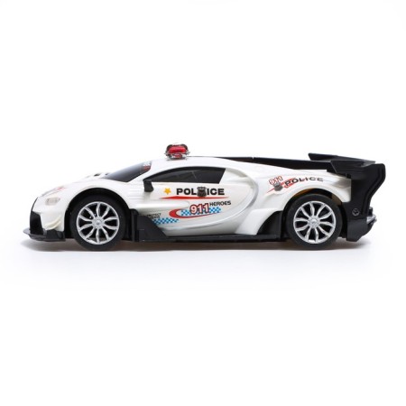 Radio -controlled “Police” machine works on batteries, white color-1