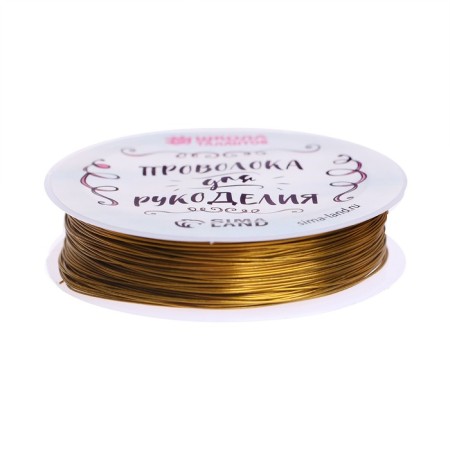 Wire for beadwork d = 0.4 mm, length 30 m, gold color-2