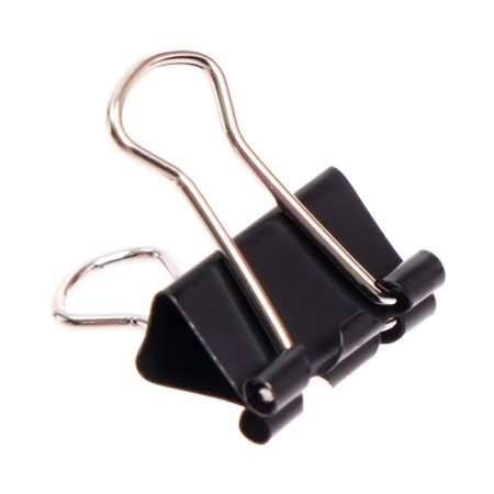 Paper clamps 15 mm, 12 pieces, black-2