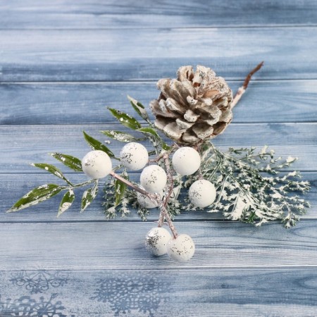 Decor "Winter Dreams" Berries of needles and bumps, 16 cm-1