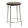 Stool "ultra" with a ring, silver metallic/chocolate