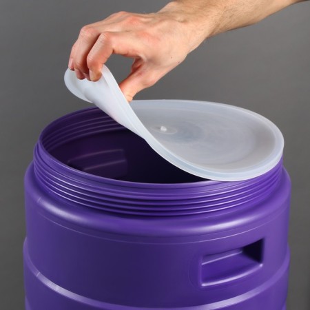 Food barrel, 24 l, neck 27 cm, with a lid, color mix-2