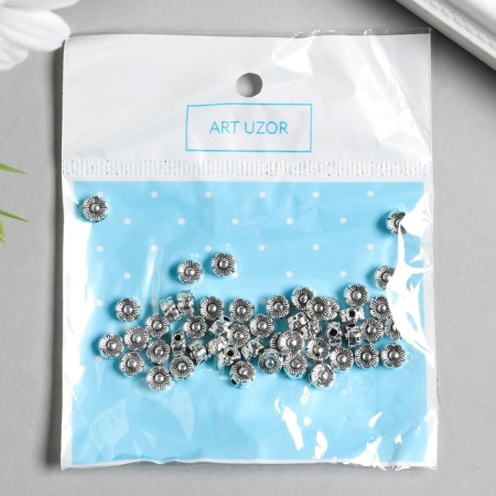 Busina for creativity Metal "Miclone Flower" silver 0.5x0.5x0.3 cm-3