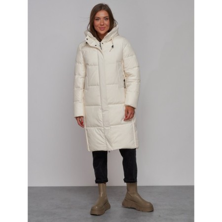 Coat insulated winter female, size 42, light-beige color-12