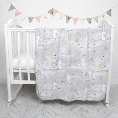Plaid "Lunar Bunny", size 100x118 cm