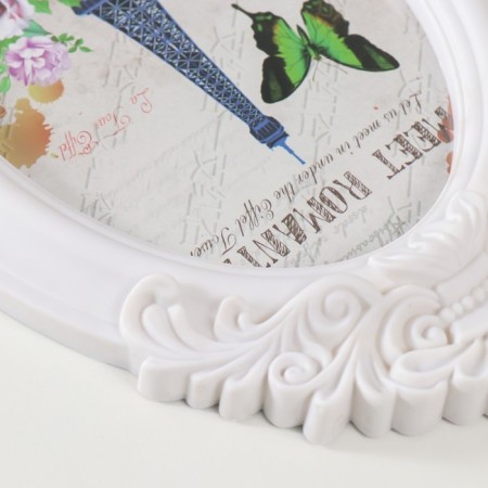 Photo frame plastic 13x18 cm "veil" white 17x24.5 cm-2