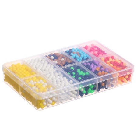 Aquamosaic in a container, 2500 balls, 10 stencils, 2 basics-1