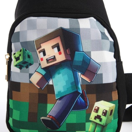 Children's bag for a boy over the shoulder "Pixel World"-2