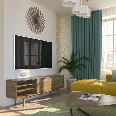The w5073110 socket is triple with grounding and curtains, shampan-2