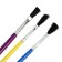 A set of brushes nylon, 3 pieces, flat, with plastic, colored handles