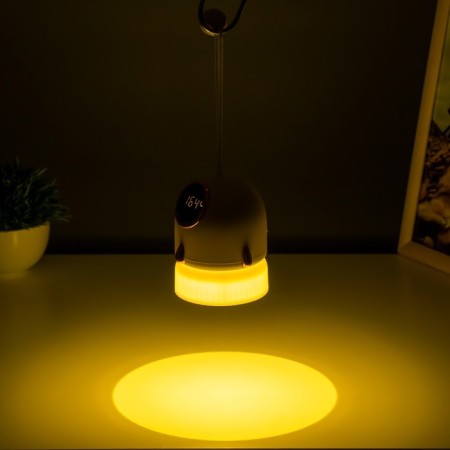 Night Projector "Rocket" LED 3W USB AKB White 9.5x9.5x11 cm Risalux-9