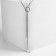 The pendant "Aesthetics" on the ring, the color is white in silver, l = 76 cm
