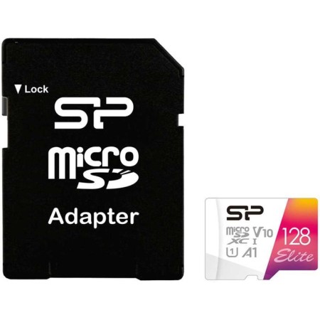 MicrosdxcCcC Silicon Power 128GB SP128GBSTXBV1V20SP Elite + Adapter-1