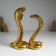 Polystone souvenir "Two cobra - dance" Gold 20x11.5x23 cm