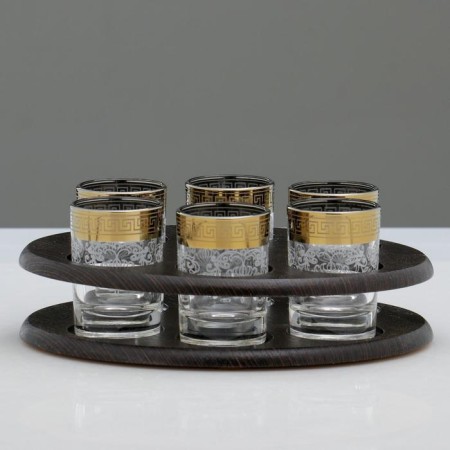 Mini-bar 6 objects oval, engraving 50 ml