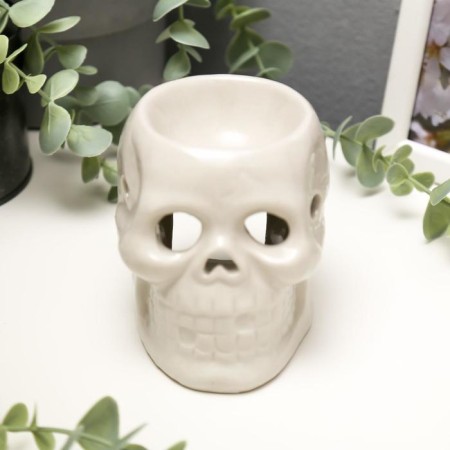 Aroma lamp ceramics "Skull" mix 9x9x7.3 cm-1