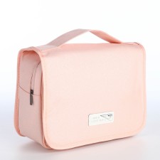 Cosmetic bag classic, 24*10*18, lightning department, hook, pink