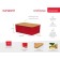 Khlebnitsa Oursson, 29.6 × 19.6 × 11 cm, with a cutting board, red