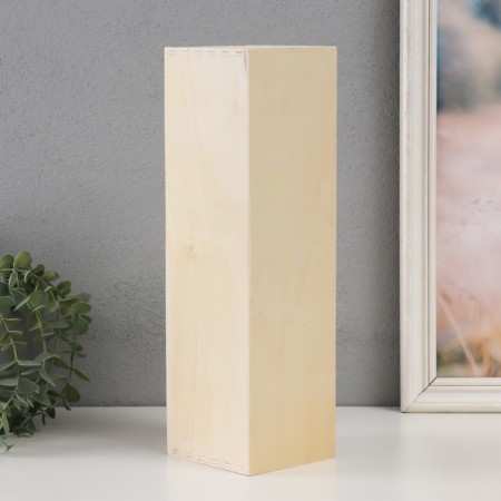 Casket Wood for painting for a bottle "rectangular" sliding cover 34.5x10x10.5 cm-2