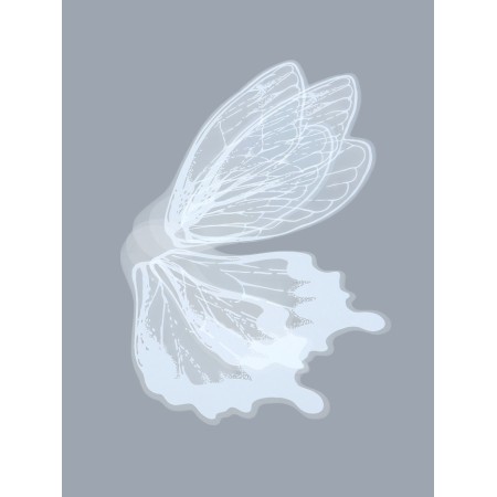 Floristic decor for bouquets, "butterfly wings", white, 50x56 cm-2
