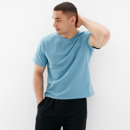 Men's T-shirt Minaku Regular Fit: Blue color, rn 48