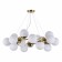 Suspended EVOLUCE lamp. Sle1191-203-20. Fratta. 20x60 watts, E27, 88x88x99 cm, golden color