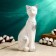 Figure "Cat Pharaoh" White in silver, 28cm