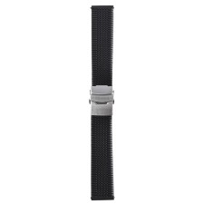 Solomon watch strap 22 mm, silicone, L-20 cm, black,