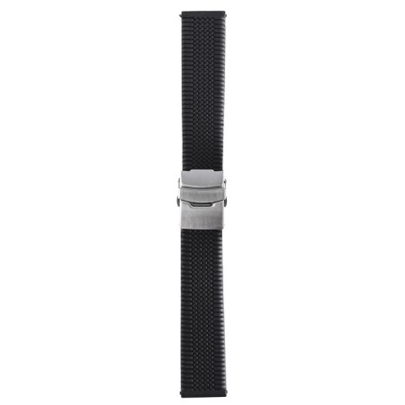 Solomon watch strap 22 mm, silicone, L-20 cm, black,