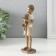 Souvenir Polystone "Boy with a cat" bronze, white and sand 5.5x5x16.5 cm