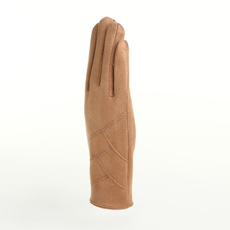 Gloves are female, dimensionless, without insulation, beige color-1