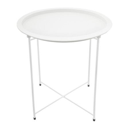 Folding metal table-stalk 2 in 1, 470 × 470 × 505 mm, white color-4