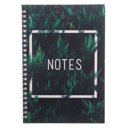 Note book A5 80 sheets in a cage on a crest, Emerald Green, solid cover, Soft-Tach lamination, title sheet, block 70