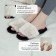 Women's slippers with an open nose size 41-42, milk color
