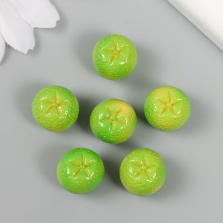 Decor for creativity plastic "lime" set 6 pcs green 1.5x1.5x1.6 cm-2