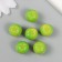 Decor for creativity plastic "lime" set 6 pcs green 1.5x1.5x1.6 cm
