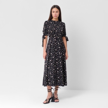 Women's dress Mist Flower Midi, r.46, black-3