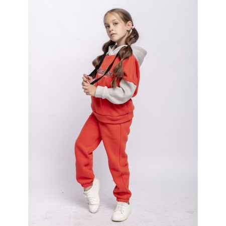 Set: Huds and Pants "College", height 110 cm, color orange color-5