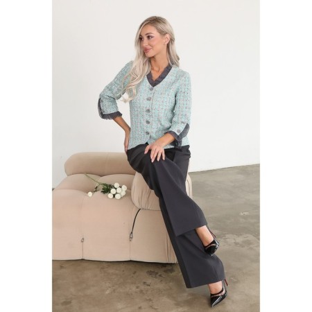 Female jacket, size 48, green color-1