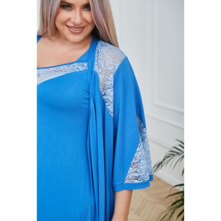 Female suit, size 60, blue color-4