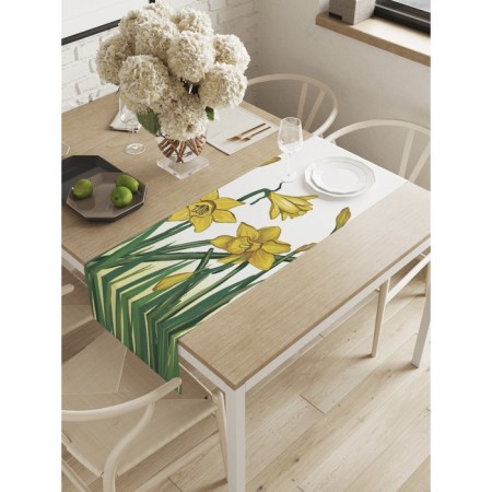 Walking on the table "Spring Narcissus", Oxford, size 40x145 cm