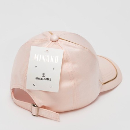 Women's cap Minaku with a gold contour pink, rn 56-58-3