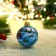 Christmas ball D-6 cm "Winter fun" manual painting, blue