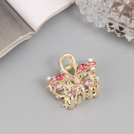 Hair crab "Selena Galant" butterfly, 3 cm, gold-1