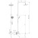 Rossinka B35-46 bathtub mixer, one-handed, with upper watering can, chromium color
