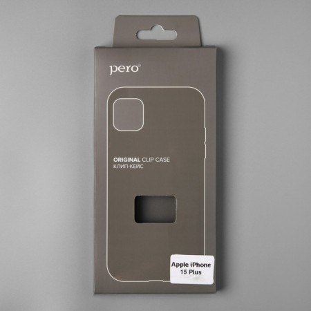 Pero cover for Apple iPhone 15 Plus, silicone, transparent, reinforced-3
