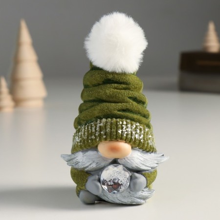 Souvenir Polystone "Grandfather Frost" Red-Green 7x6.5x12 cm