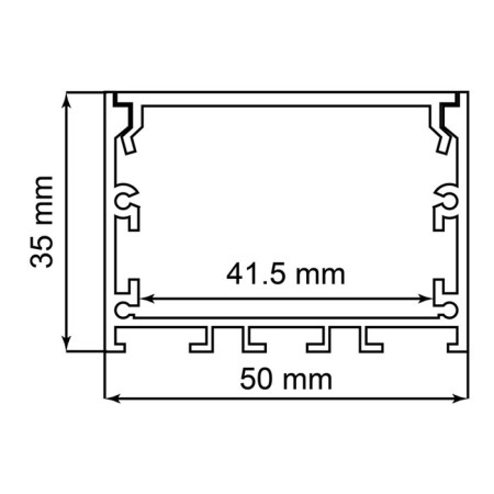 Feron LED LED tape profile, CAB257, 2 m, silver color-1