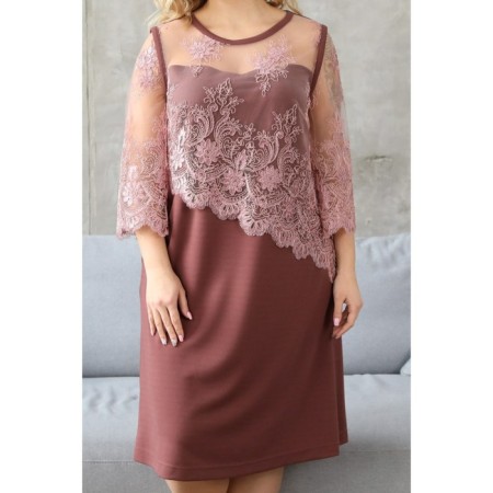 Women's dress, size 58, pink color-3